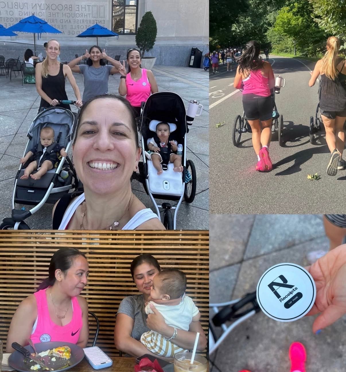 A small group mid-workout