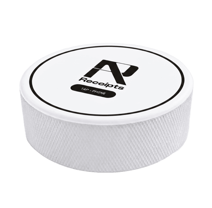 Receipts check-in puck