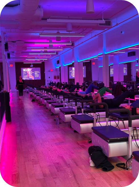 A pilates studio class